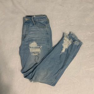 ripped hollister jeans